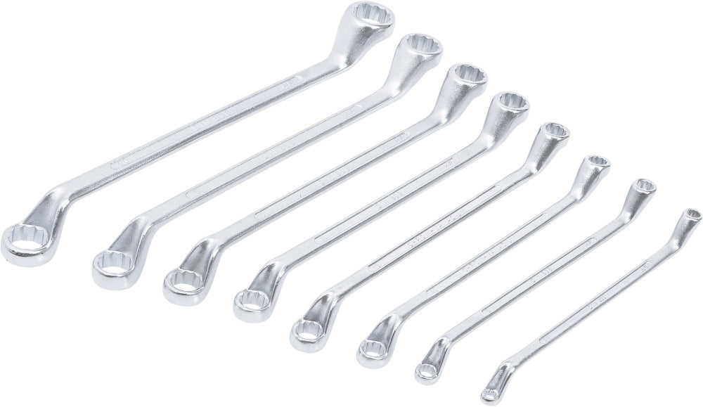 BGS 1209 Satz Doppelringschlüssel gekröpft SW 6 x 7 - 20 x 22mm metrisch 8 teilig warm geschmiedet