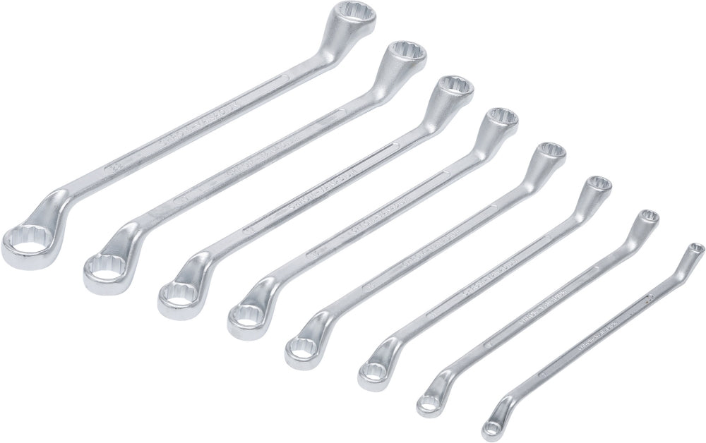 BGS 1213 Satz Doppelringschlüssel gekröpft SW 6 x 7 - 20 x 22mm metrisch 8 teilig warm geschmiedet