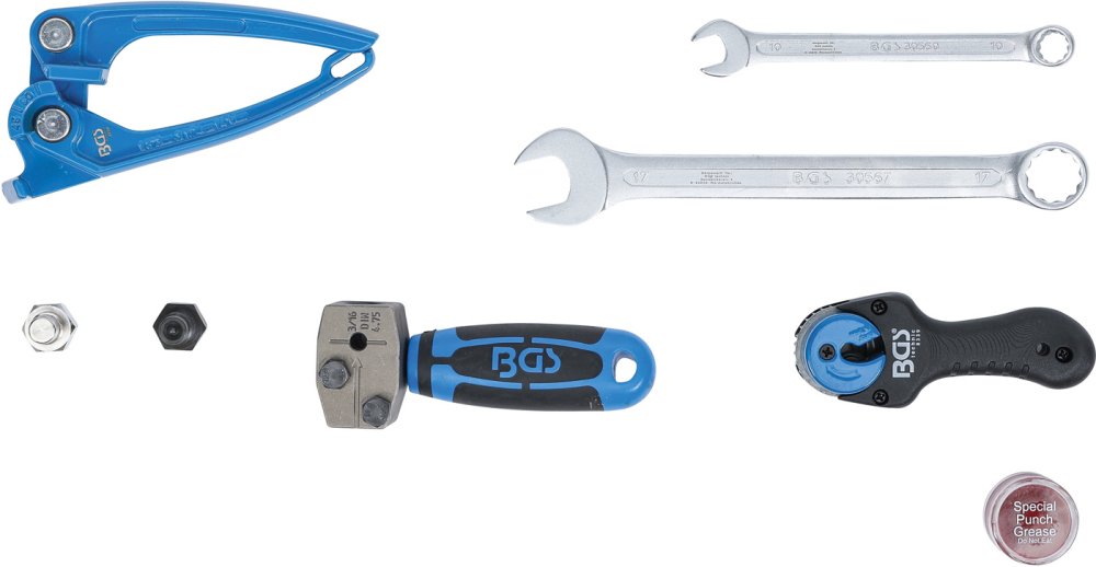 BGS 1270 Satz Bördel-, Biege- & Trennwerkzeug für Bremsleitungen 4,75mm (3/16")