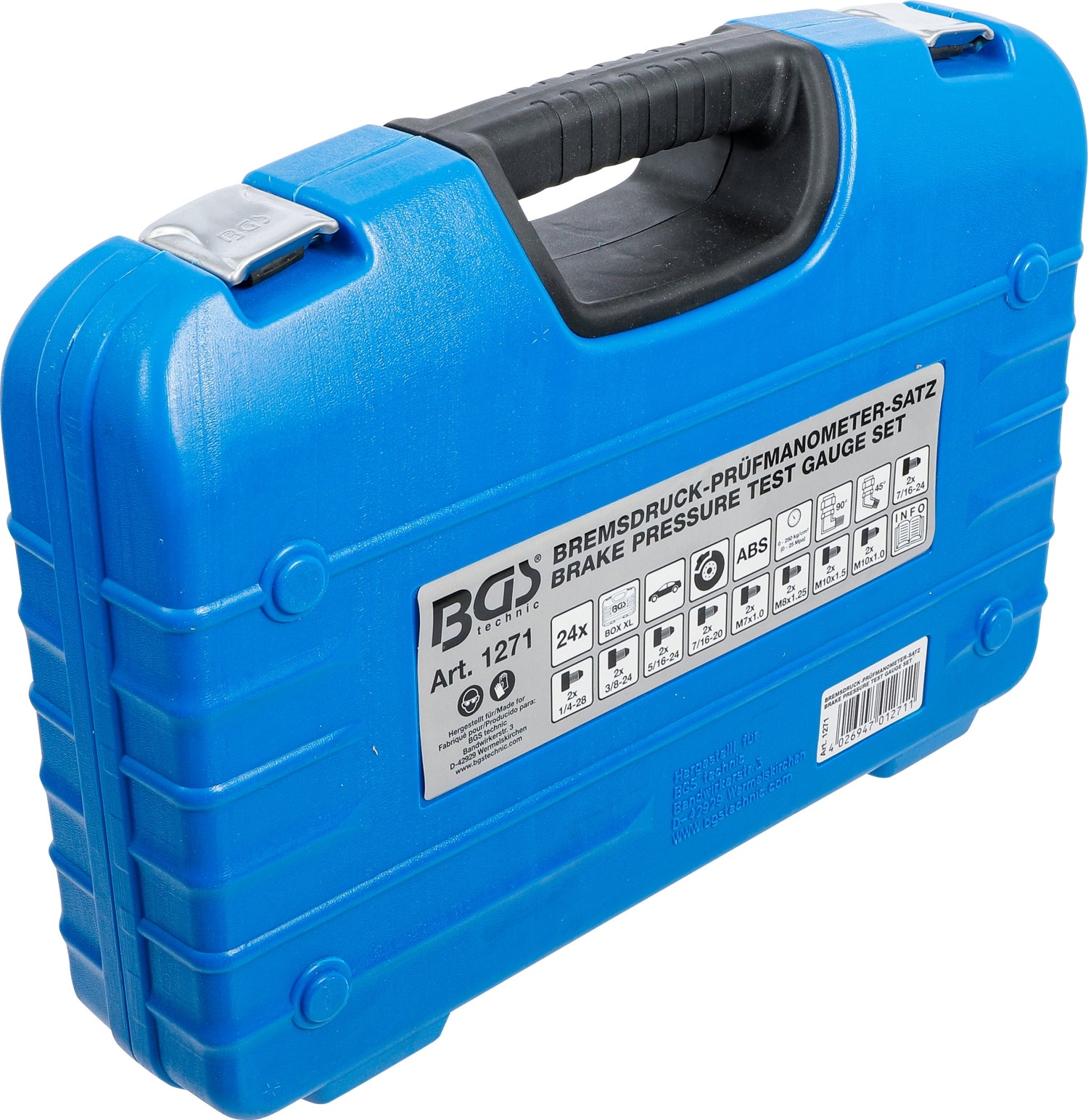BGS 1271 Satz Bremsdruck mit 2 Monometern und verschiedenen Adaptern