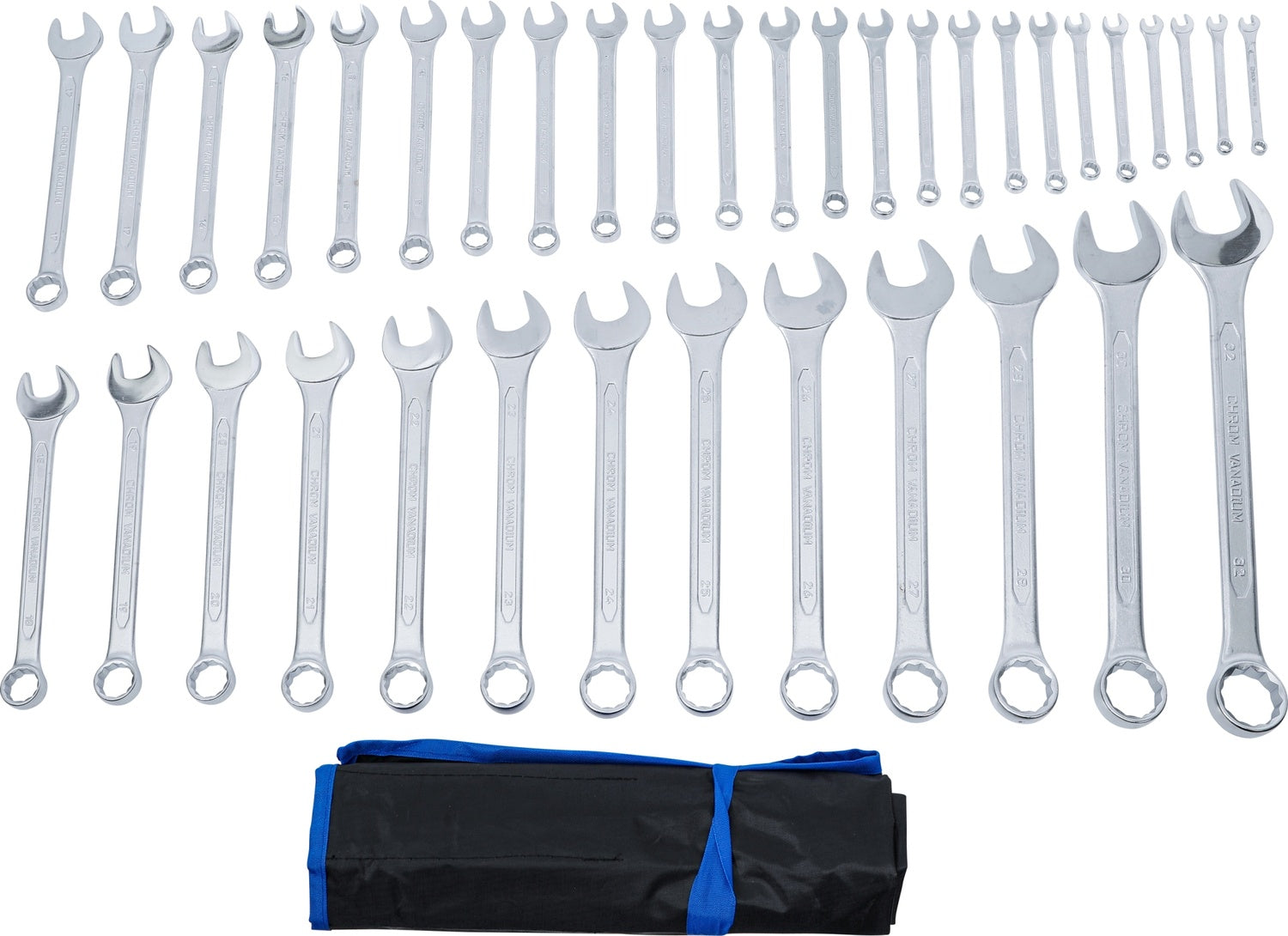 BGS 1275 Satz Ringmaulschlüssel 6-32mm metrisch 37 teilig in Tetron Rolltasche