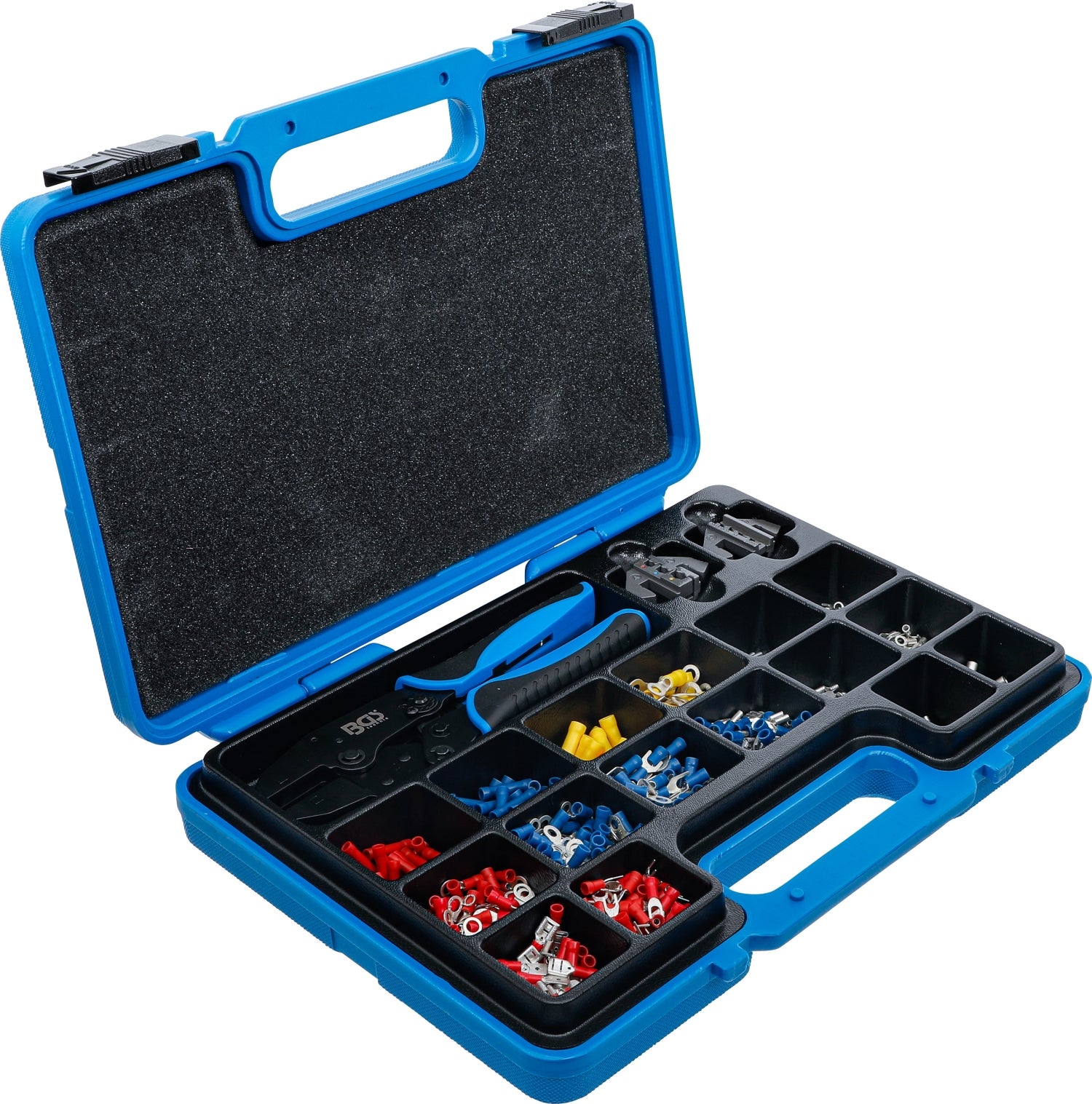 BGS 1411 Satz / Sortiment 1000 Kabelschuhe inkl. Kabelschuhzange mit Wechselbacken