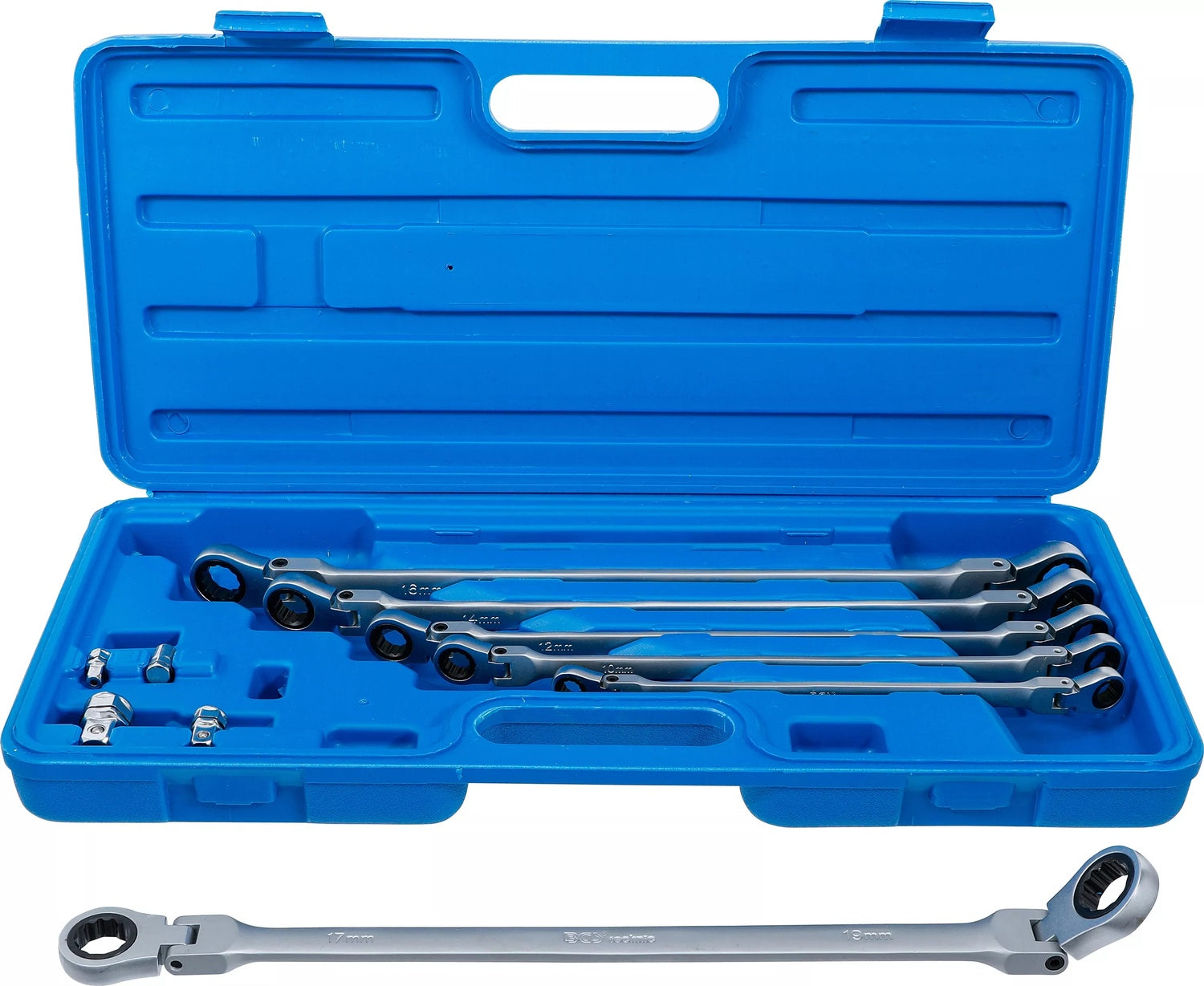 BGS 1541 Satz Gelenkschlüssel mit Ratschenfunktion 8-19mm 10 teilig
