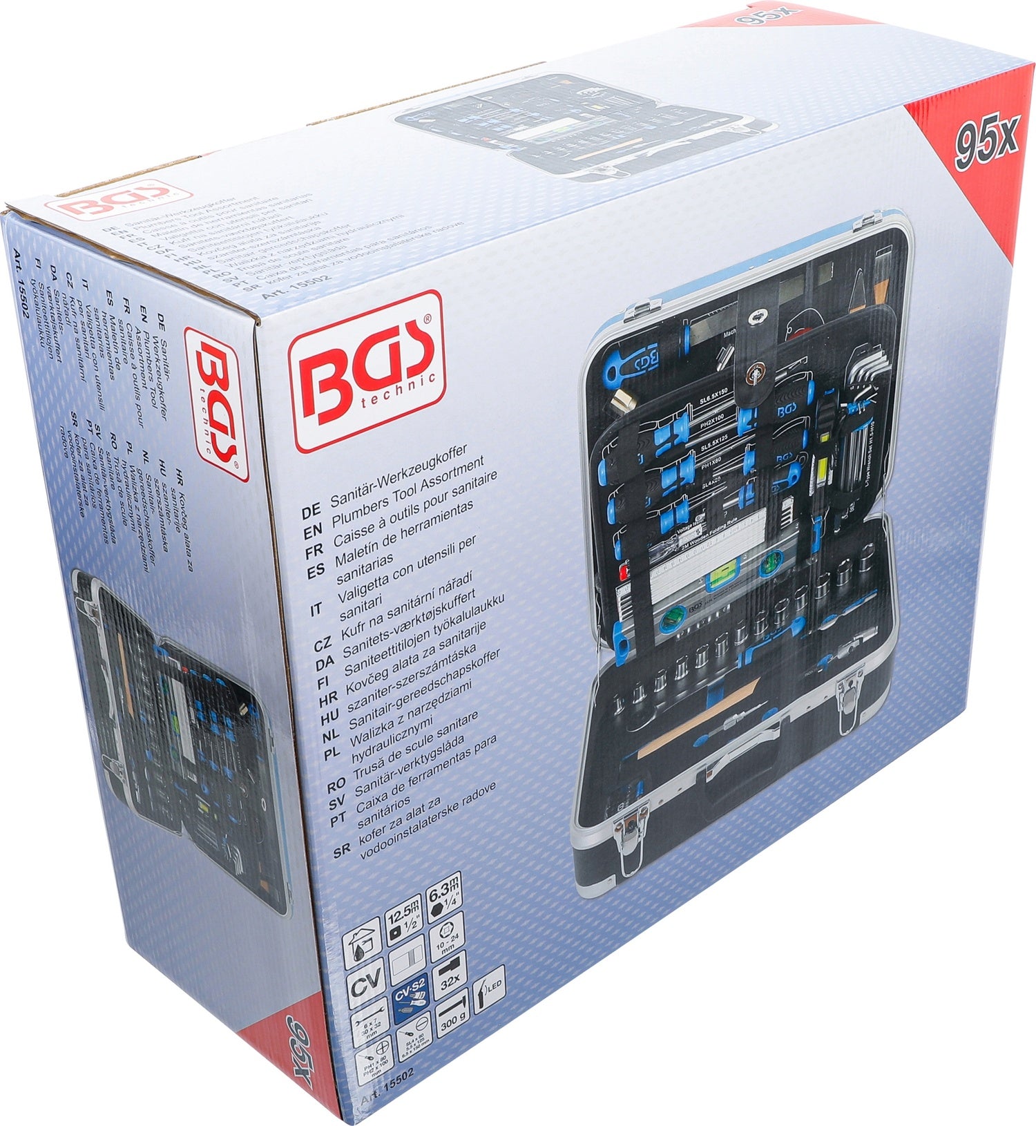 BGS 15502 Sanitär Werkzeugkoffer 95 teilig