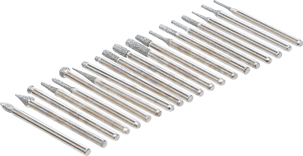 BGS 1607 Satz Diamant Schleifer und Fräswerkzeug 20 teilig