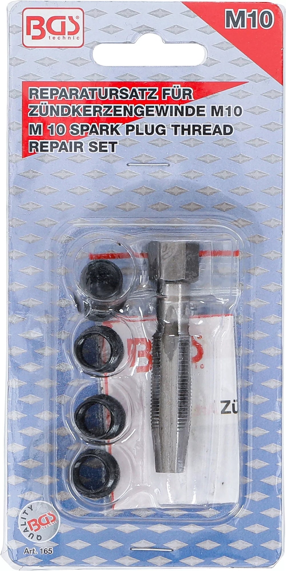 BGS 165 Reparatursatz Zündkerzengewinde M10 x 1,00mm mit 4 Einsätzen