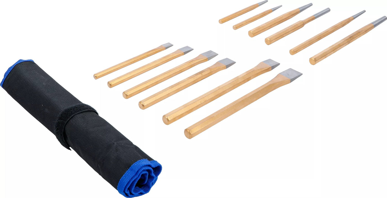 BGS 1657 Satz Splintentreiber Meißel Körner mit Tasche 12 teilig