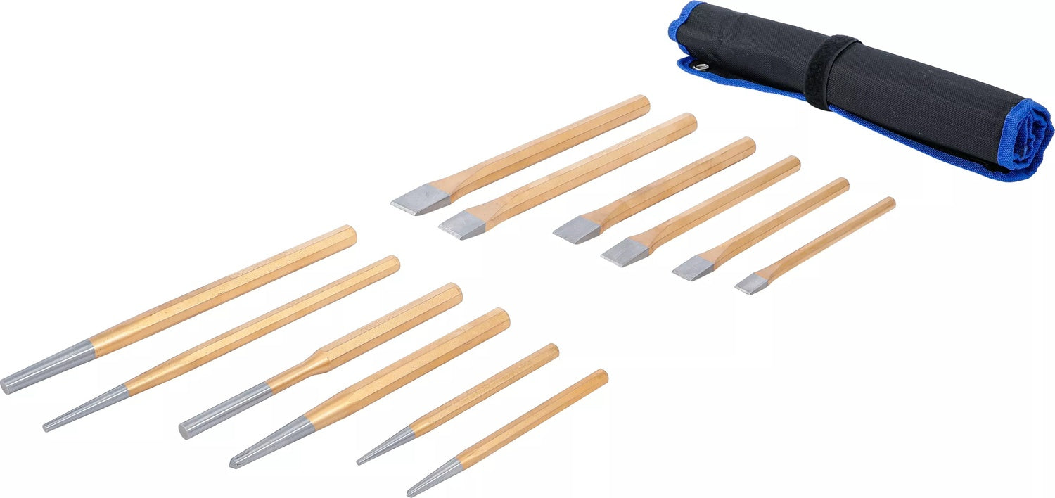 BGS 1657 Satz Splintentreiber Meißel Körner mit Tasche 12 teilig