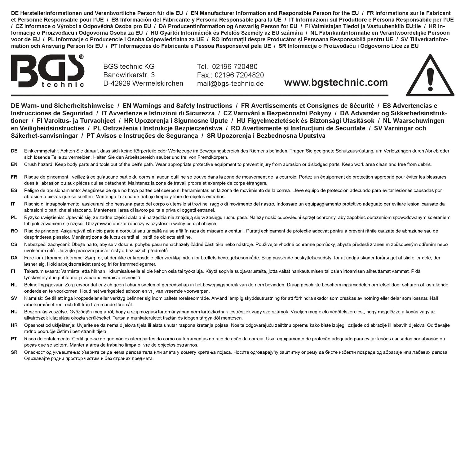 BGS 1714 verstellbarer Gegenhalter 130-240mm für Kurbelwelle Nockenwelle