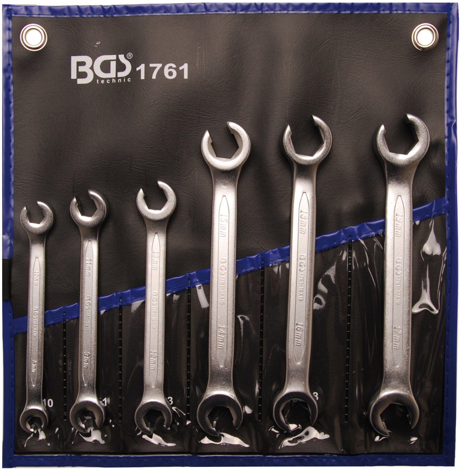 BGS 1761 Satz Offene Doppelringschlüssel SW 8 x 10 - 17 x 19mm 6 teilig