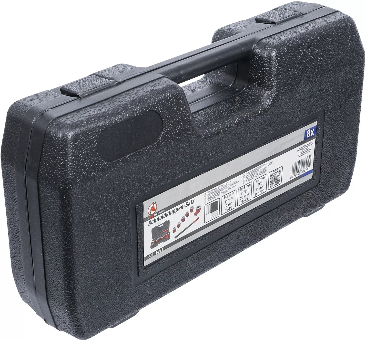 BGS DIY 1891 Satz Schneidkluppen für Sanitär- und Heizung 1/4" - 1 1/4" 8 teilig