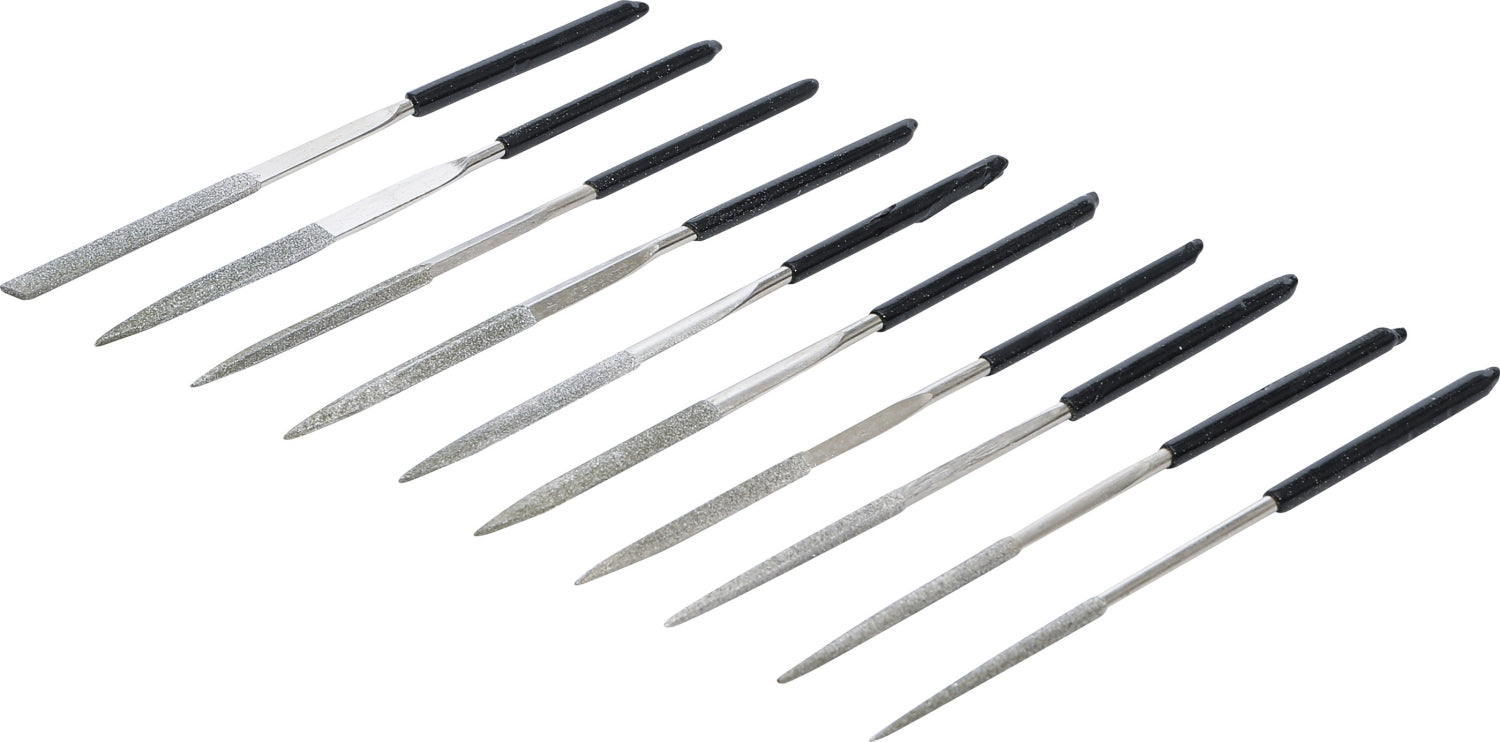 BGS 1920 Satz diamantierte Feilen, Diamantfeilen, Nadelfeilen, 10 tlg.