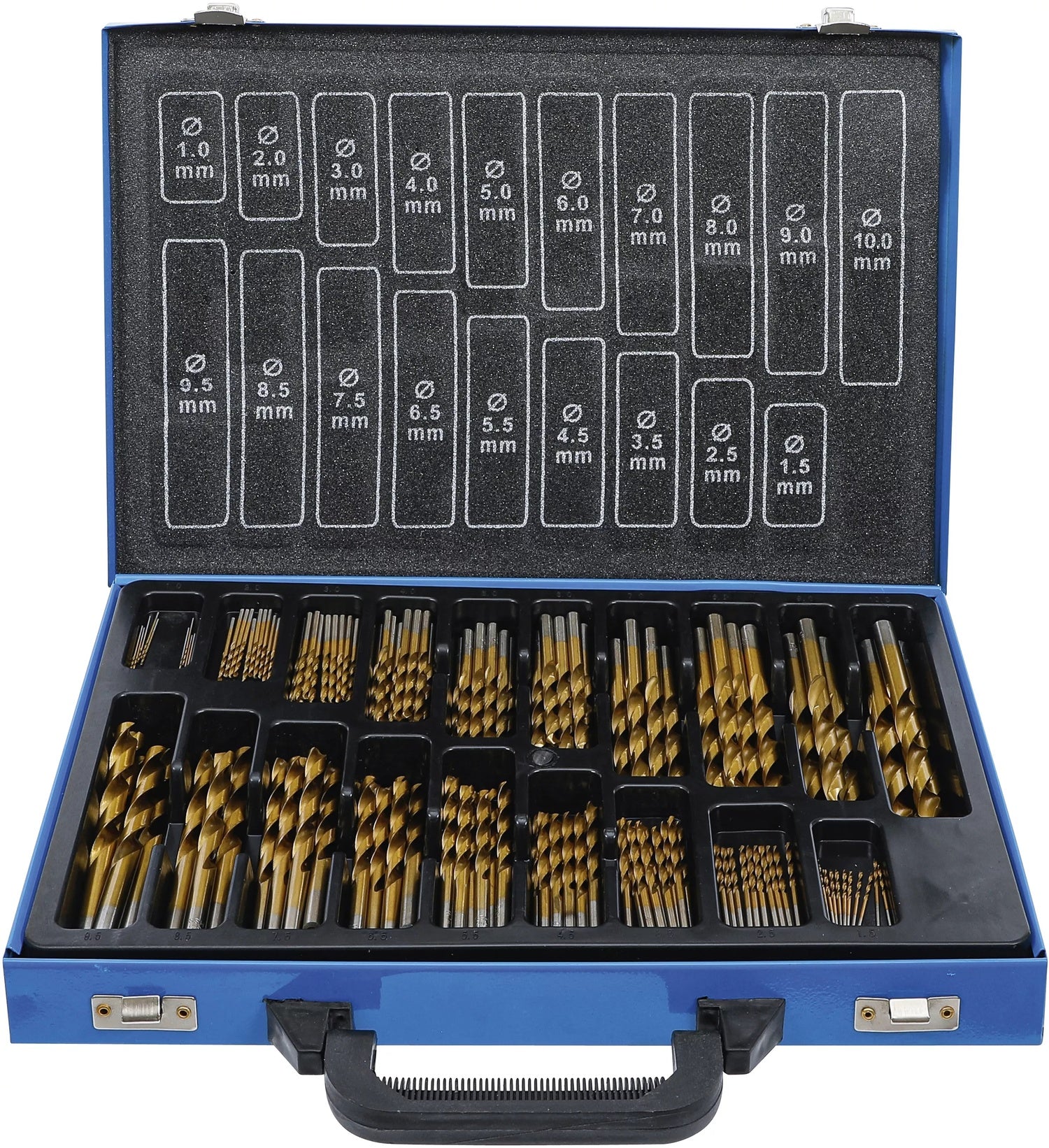 BGS 1994 Satz HSS Spiralbohrer Titan nitriert 1-10mm 170 teilig