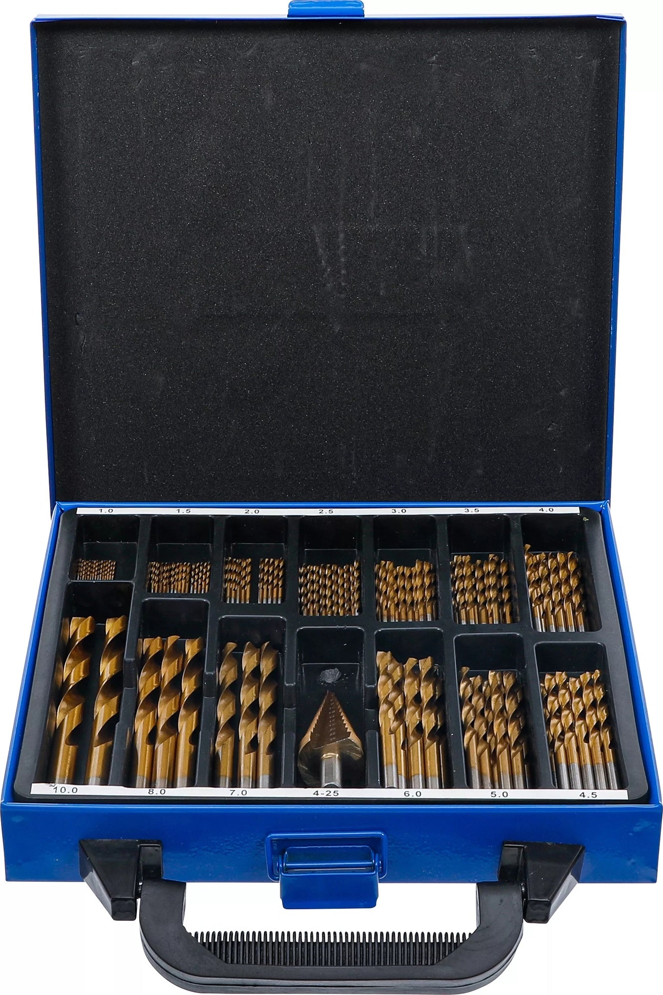 BGS 2009 Satz Spiralbohrer und Stufenbohrer HSS Titan nitriert 1 - 10mm 119 teilig