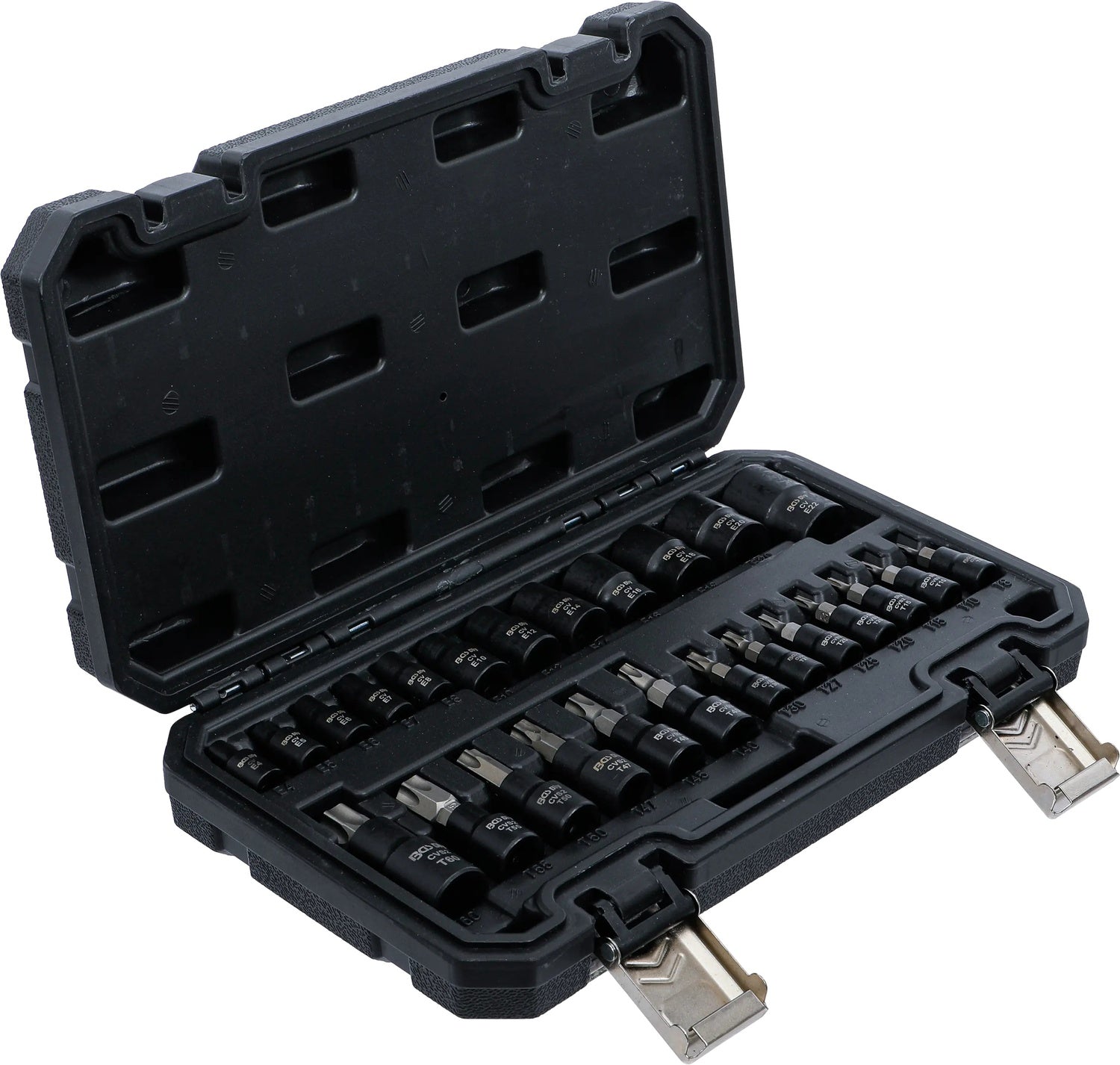 BGS DIY 20124 Satz Biteinsätze Steckschlüsseleinsätze Antrieb 6,3mm (1/4") 10mm (3/8") 12,5mm (1/2") E-Profil T-Profil (für Torx)