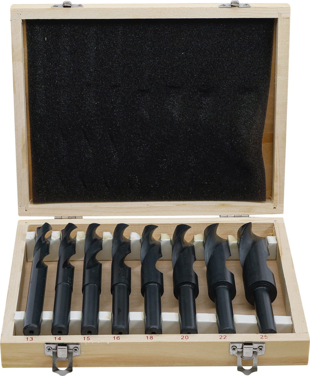 BGS 2019 Satz HSS Bohrer Ø13 - Ø25mm 8 teilig mit Schaft Ø13mm