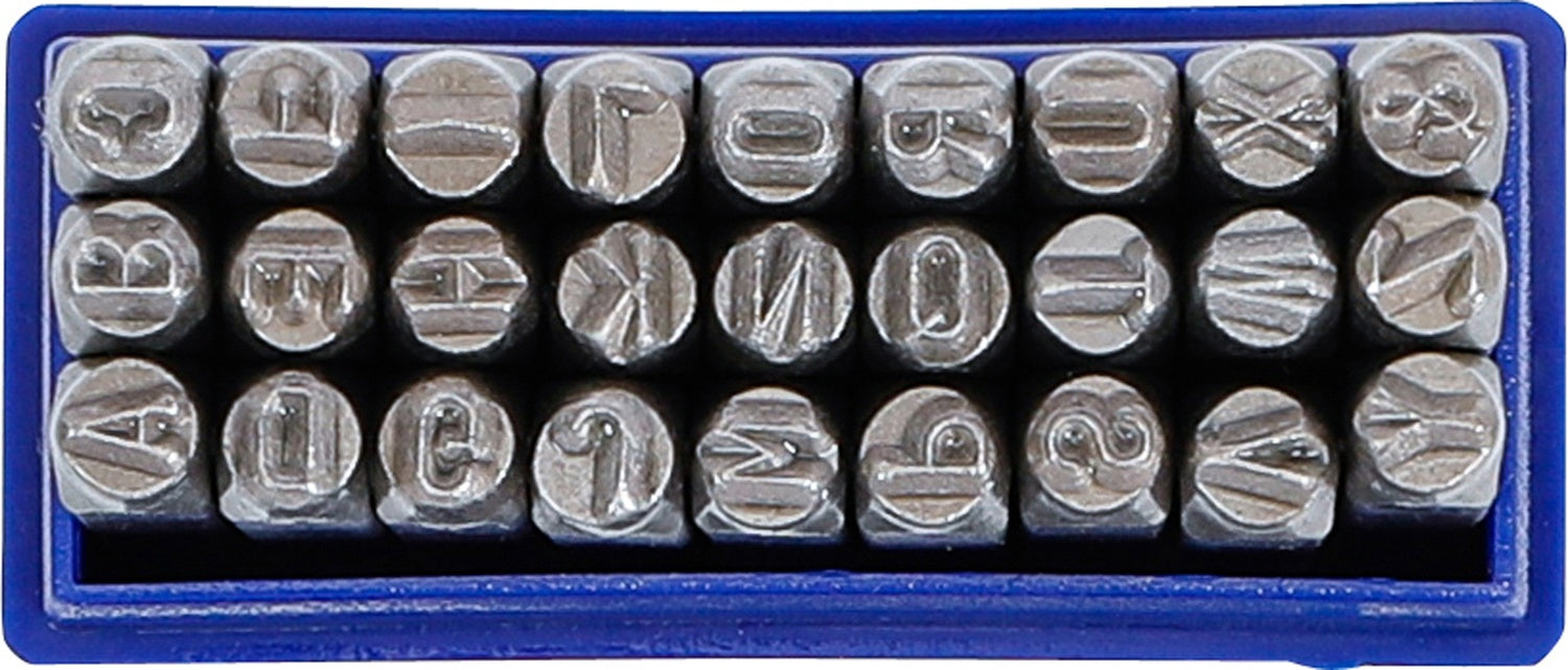 BGS 2031 Einschlagbuchstaben Höhe 4mm im Kästchen aus Kunststoff