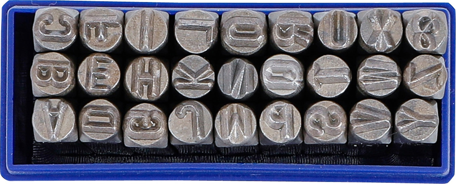 BGS 2033 Einschlagbuchstaben Höhe 6mm im Kästchen aus Kunststoff
