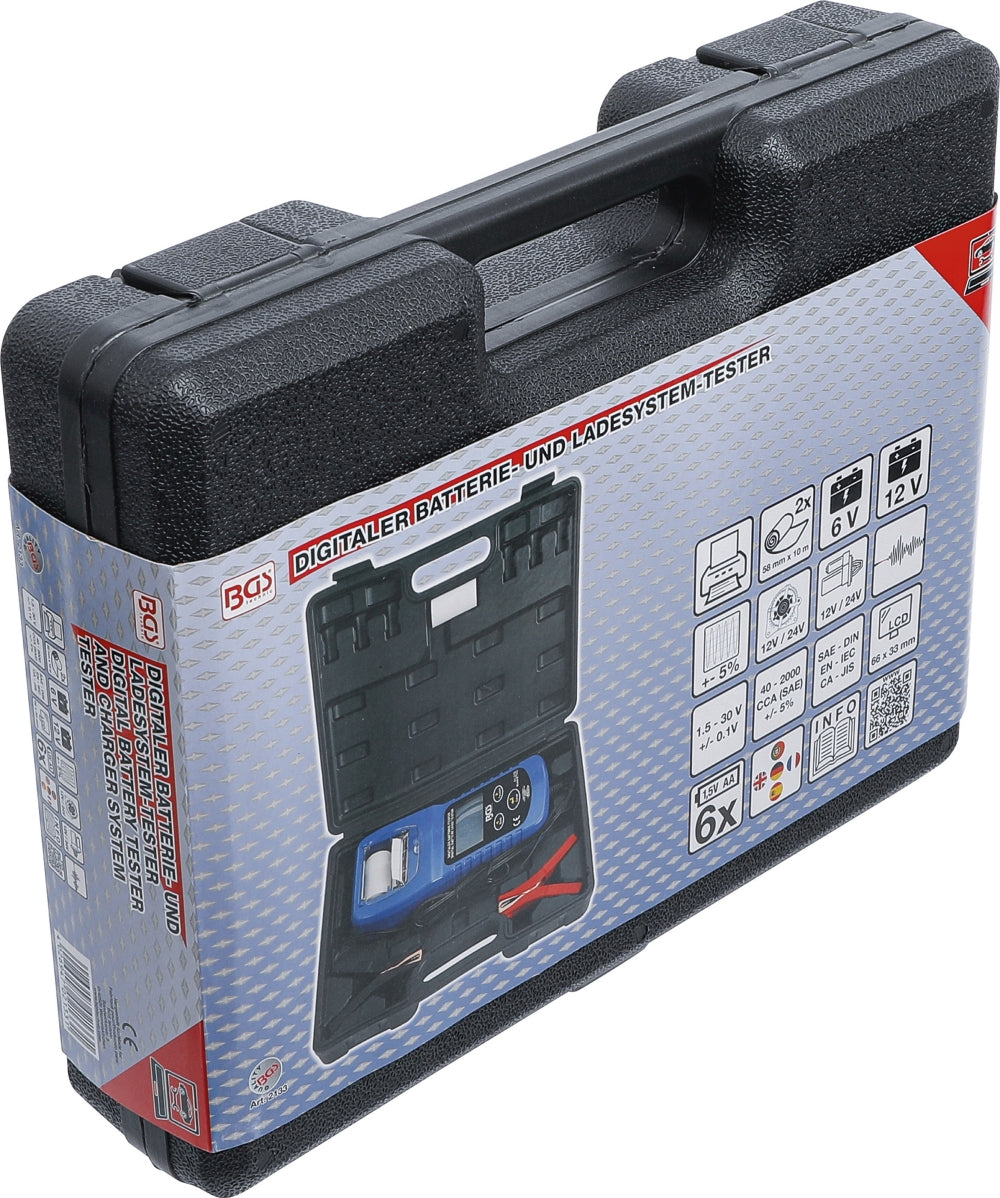 BGS 2133 Digitaler Batterietester Ladesystemtester mit Drucker