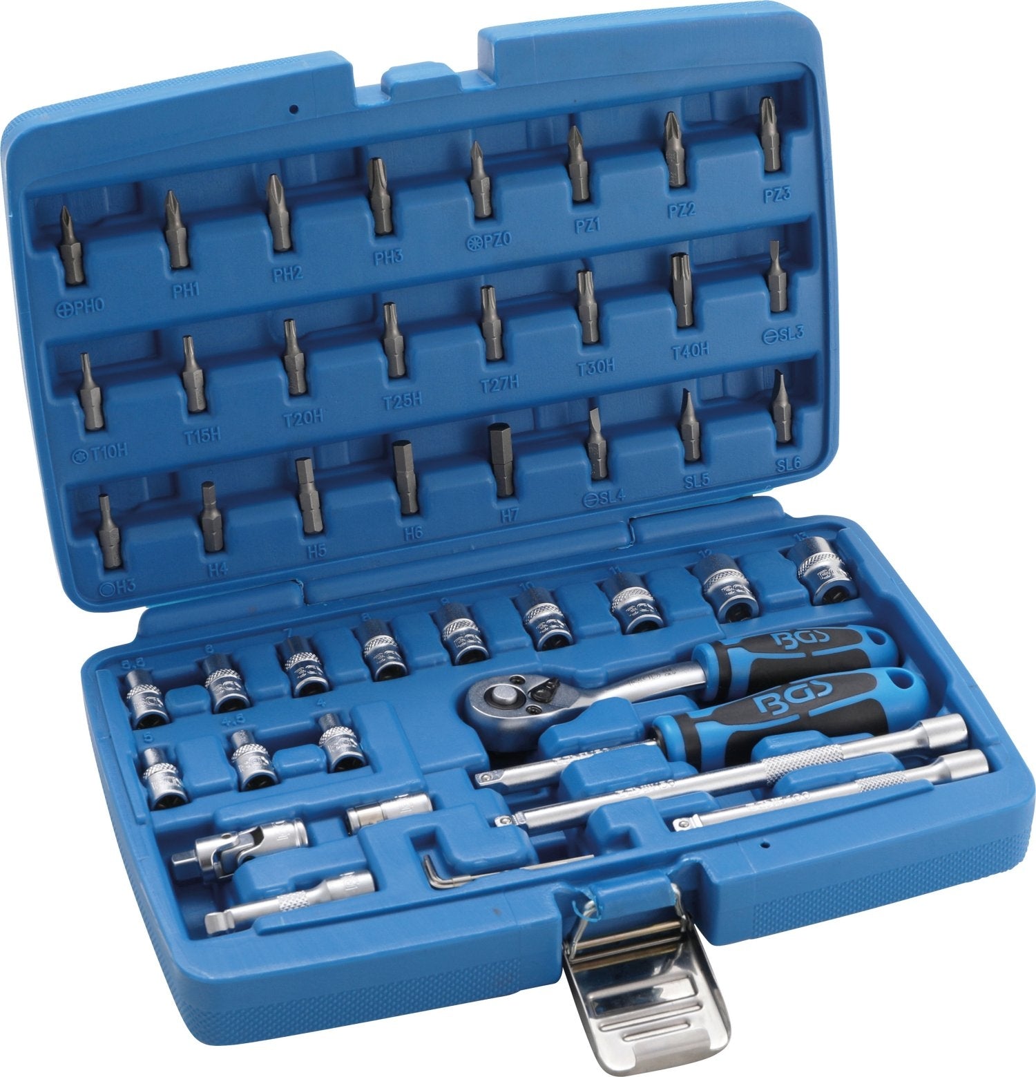 BGS 2144 Satz Steckschlüssel Antrieb 6,3mm (1/4") 46 teilig