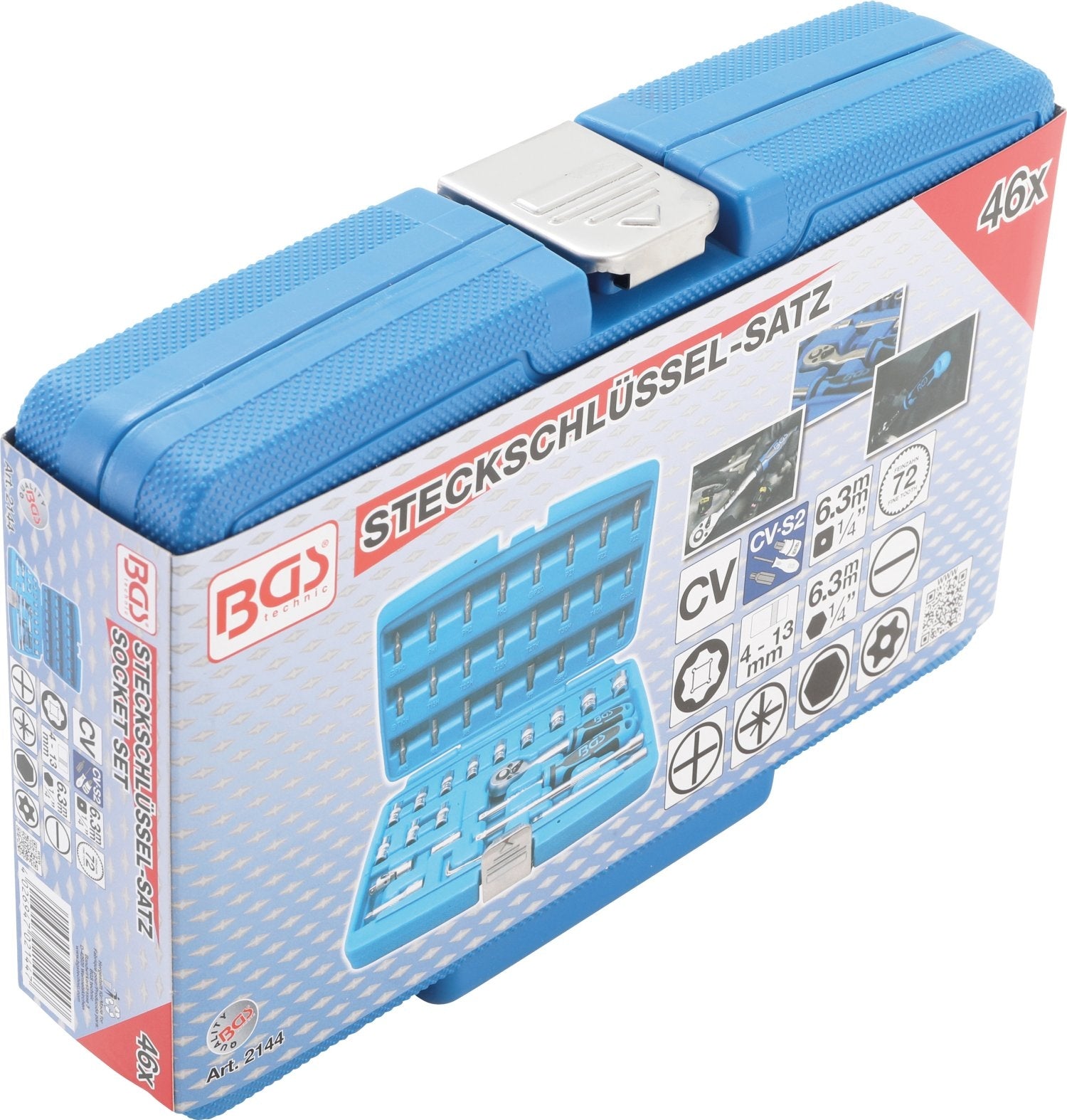 BGS 2144 Satz Steckschlüssel Antrieb 6,3mm (1/4") 46 teilig