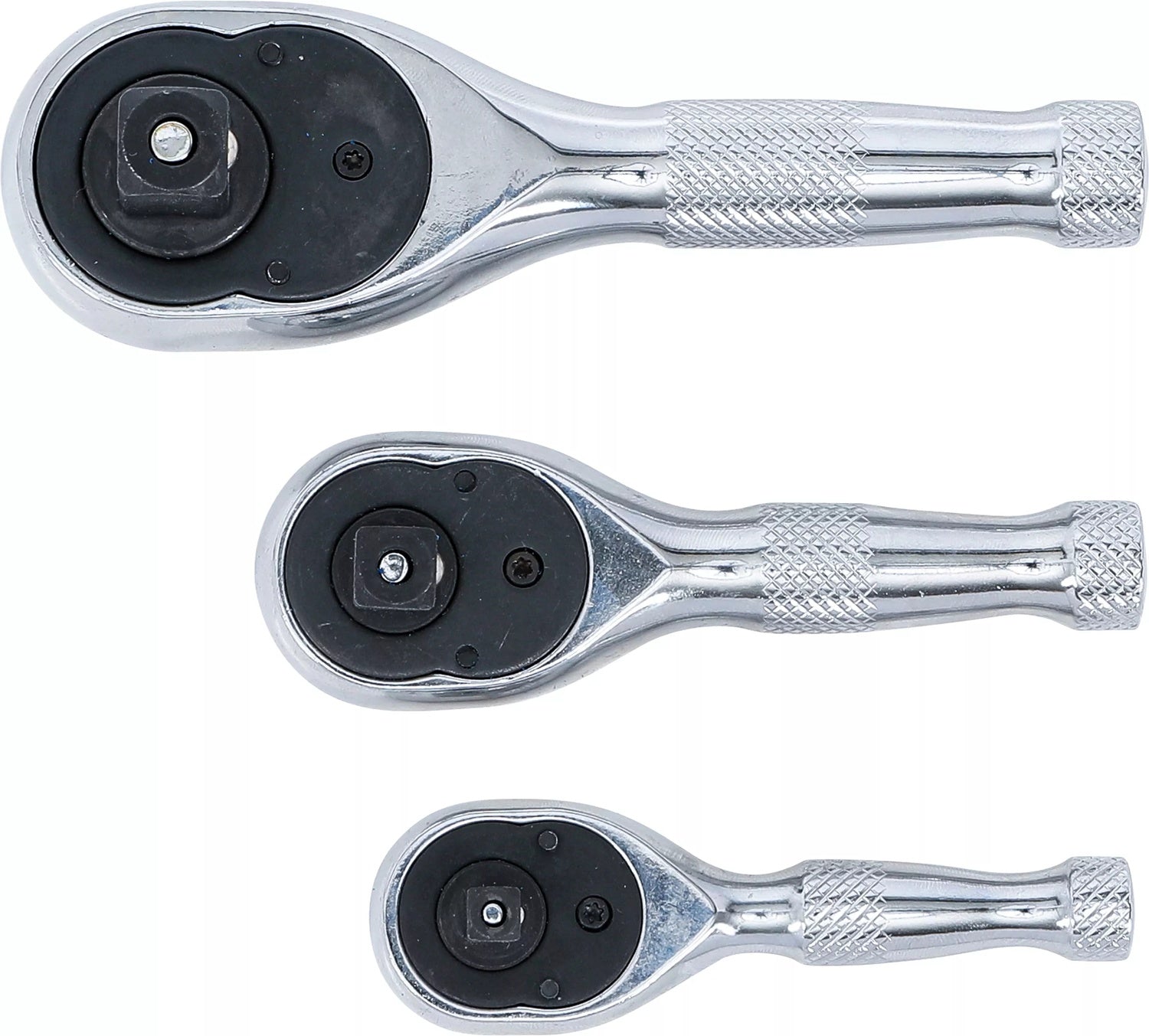 BGS 215 Satz Mini Umschaltknarren 6,3mm (1/4") / 10mm (3/8") / 12,5mm (1/2") 3 teilig