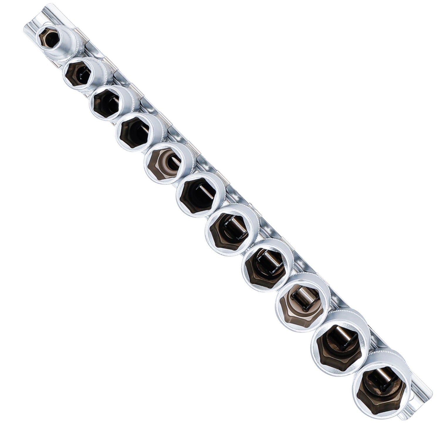 BGS 2222 Satz Tiefbett Nüsse lang 8-19mm Antrieb 10mm (3/8") 11teilig + Halter