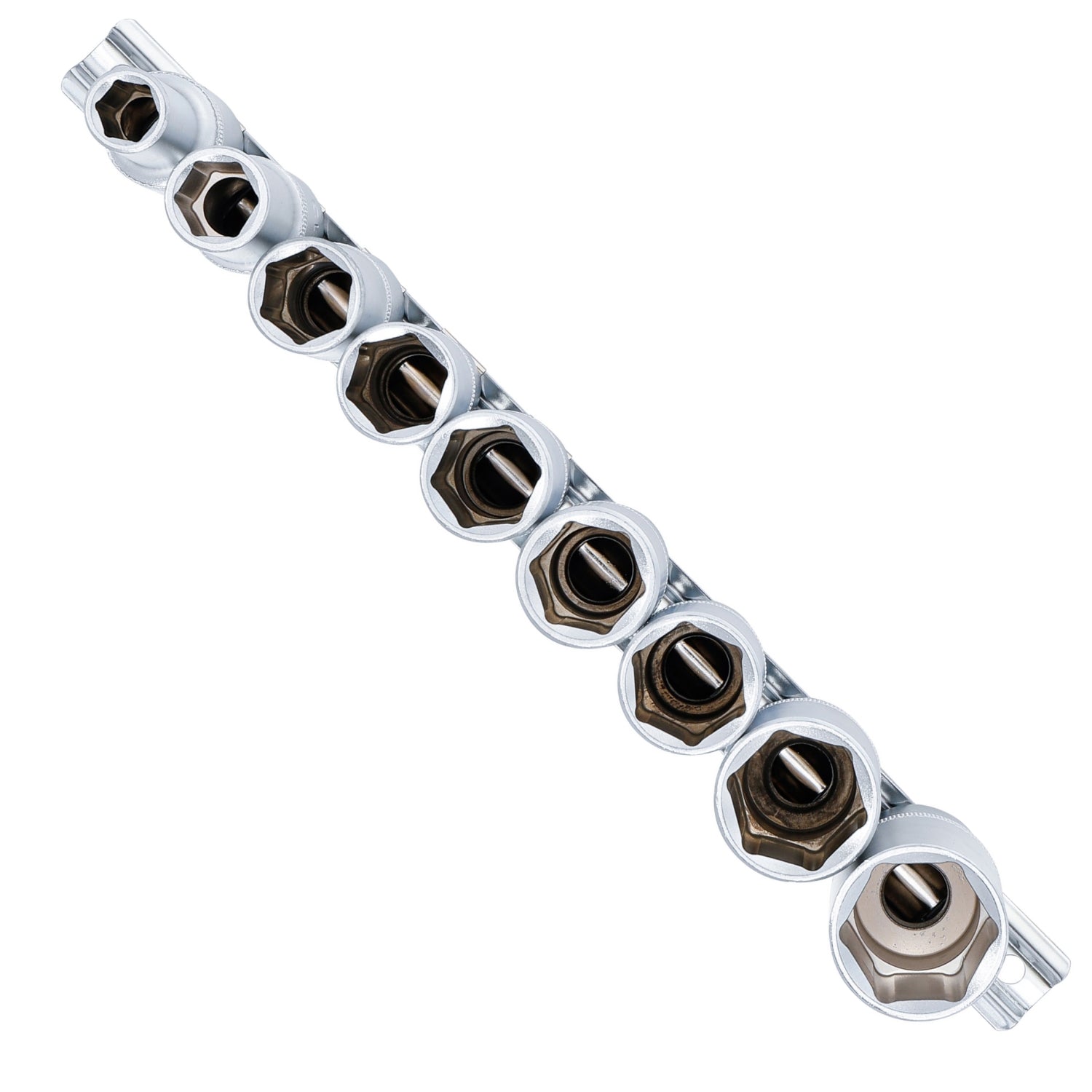 BGS 2223 Satz Tiefbett Nüsse lang 10-24mm 12,5mm (1/2") Antrieb, 9 teilig