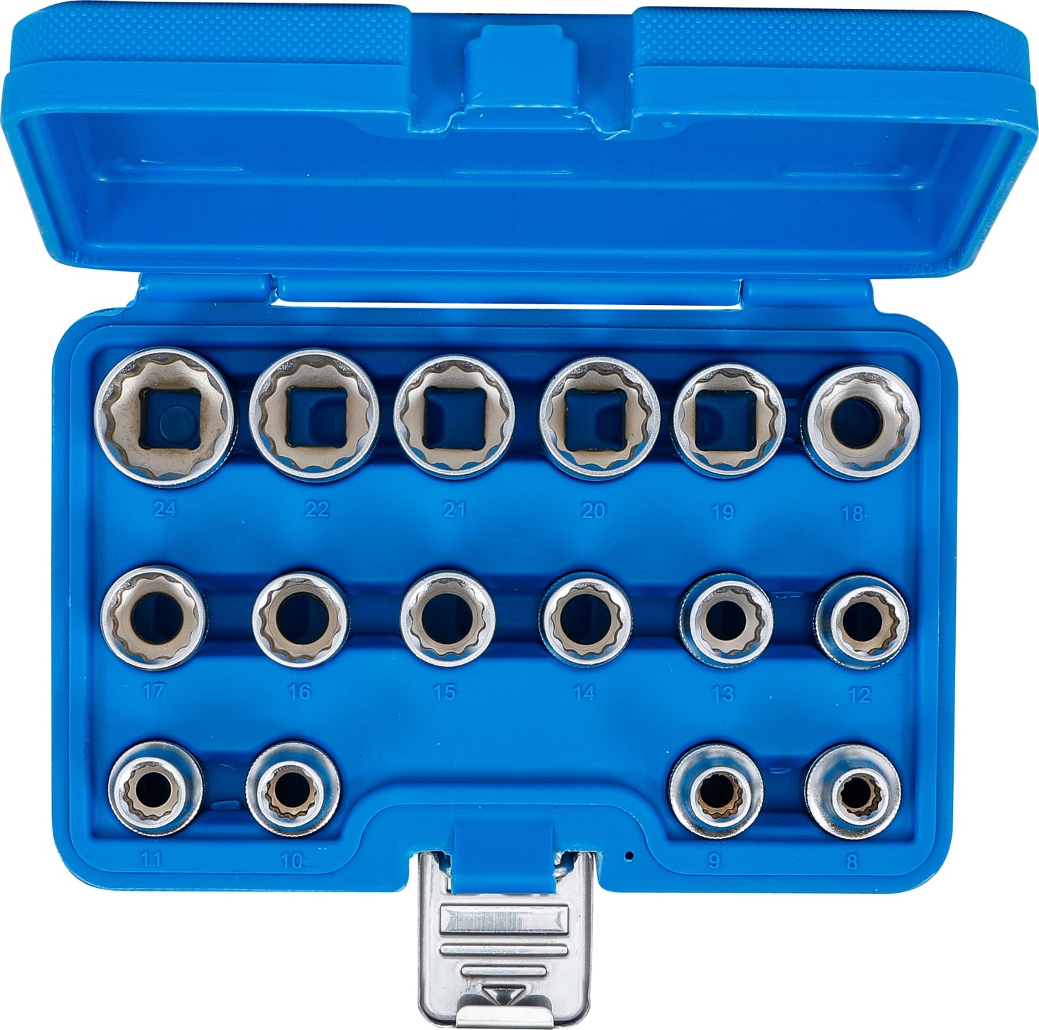 BGS 2226 Satz Nüsse Zwöfkant 12kant 8-24mm 16 teilig Antrieb 12,5mm(1/2")