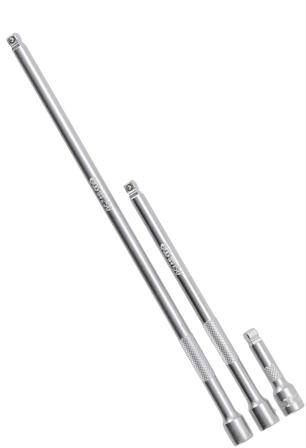 BGS 2233 Satz Kippverlängerungen 6,3mm (1/4") Längen 50mm 150mm 250mm