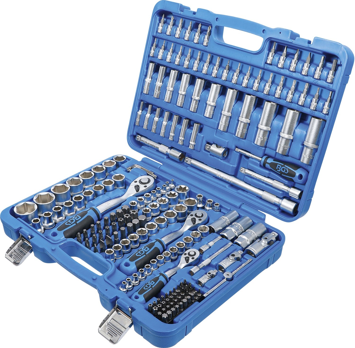 BGS 2243 Satz Steckschlüssel Sechskant Antrieb 6,3mm (1/4") & 10mm (3/8") & 12,5mm (1/2") 192 teilig