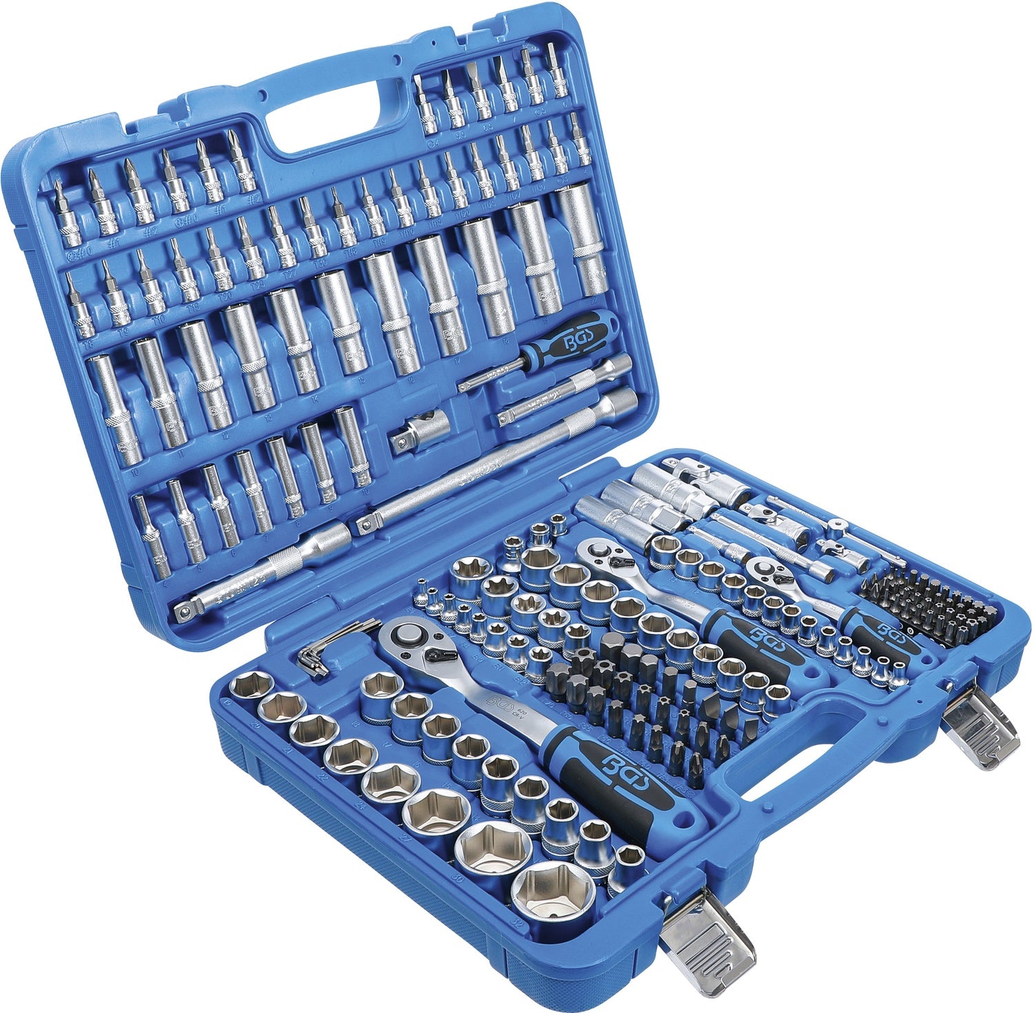 BGS 2243 Satz Steckschlüssel Sechskant Antrieb 6,3mm (1/4") & 10mm (3/8") & 12,5mm (1/2") 192 teilig