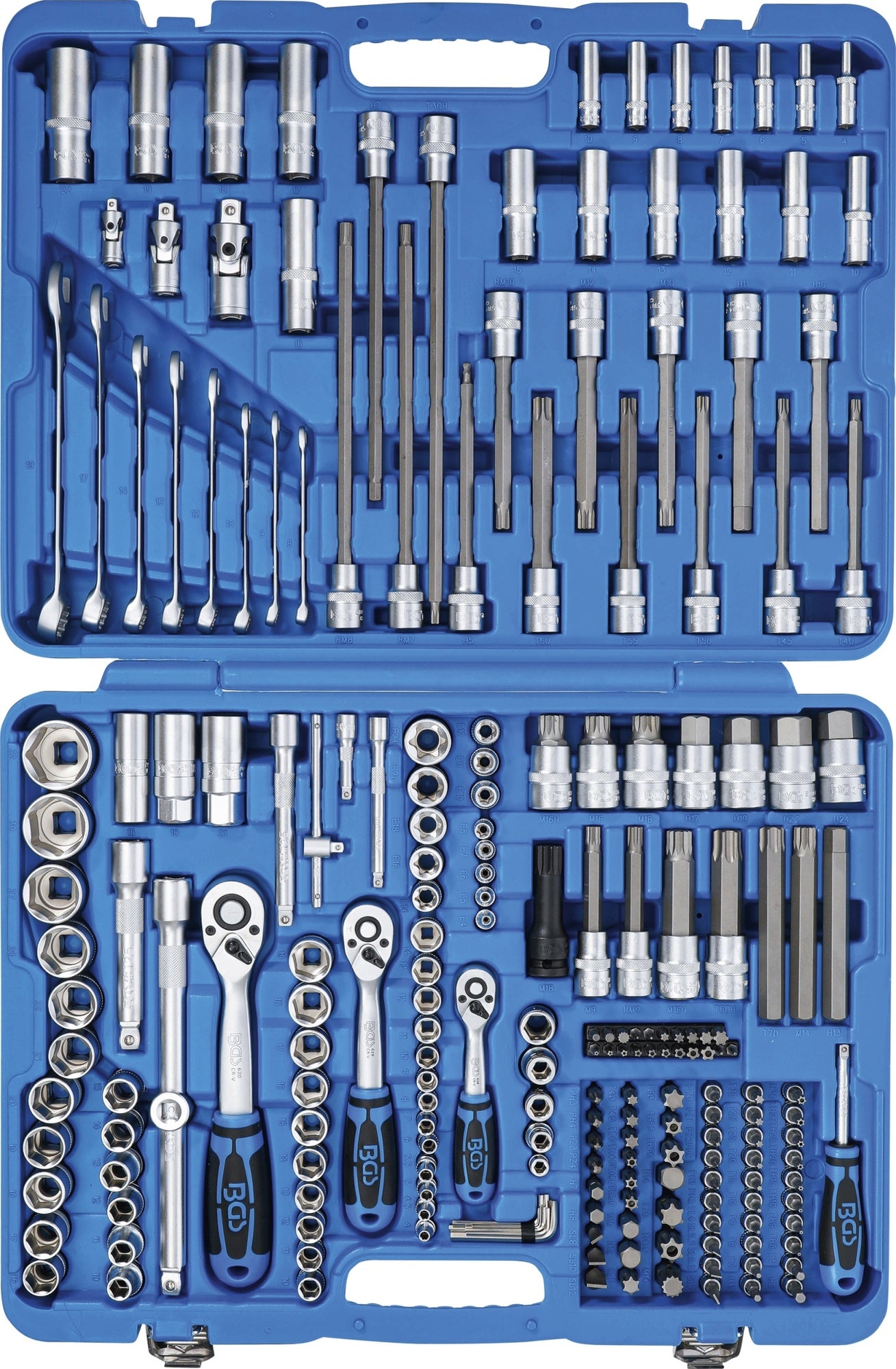 BGS 2259 Satz Steckschlüssel Sechskant 6,3mm (1/4") 10mm (3/8") 12,5mm (1/2")