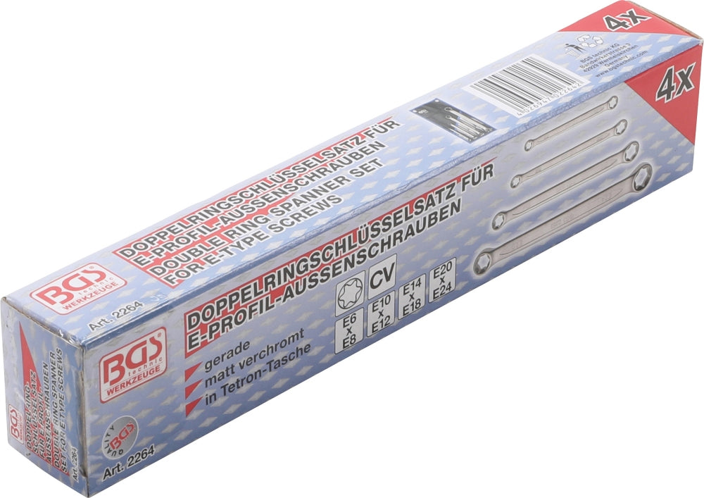 BGS 2264 Satz TORX Ringschlüssel E6-E24 4 teilig warm geschmiedet