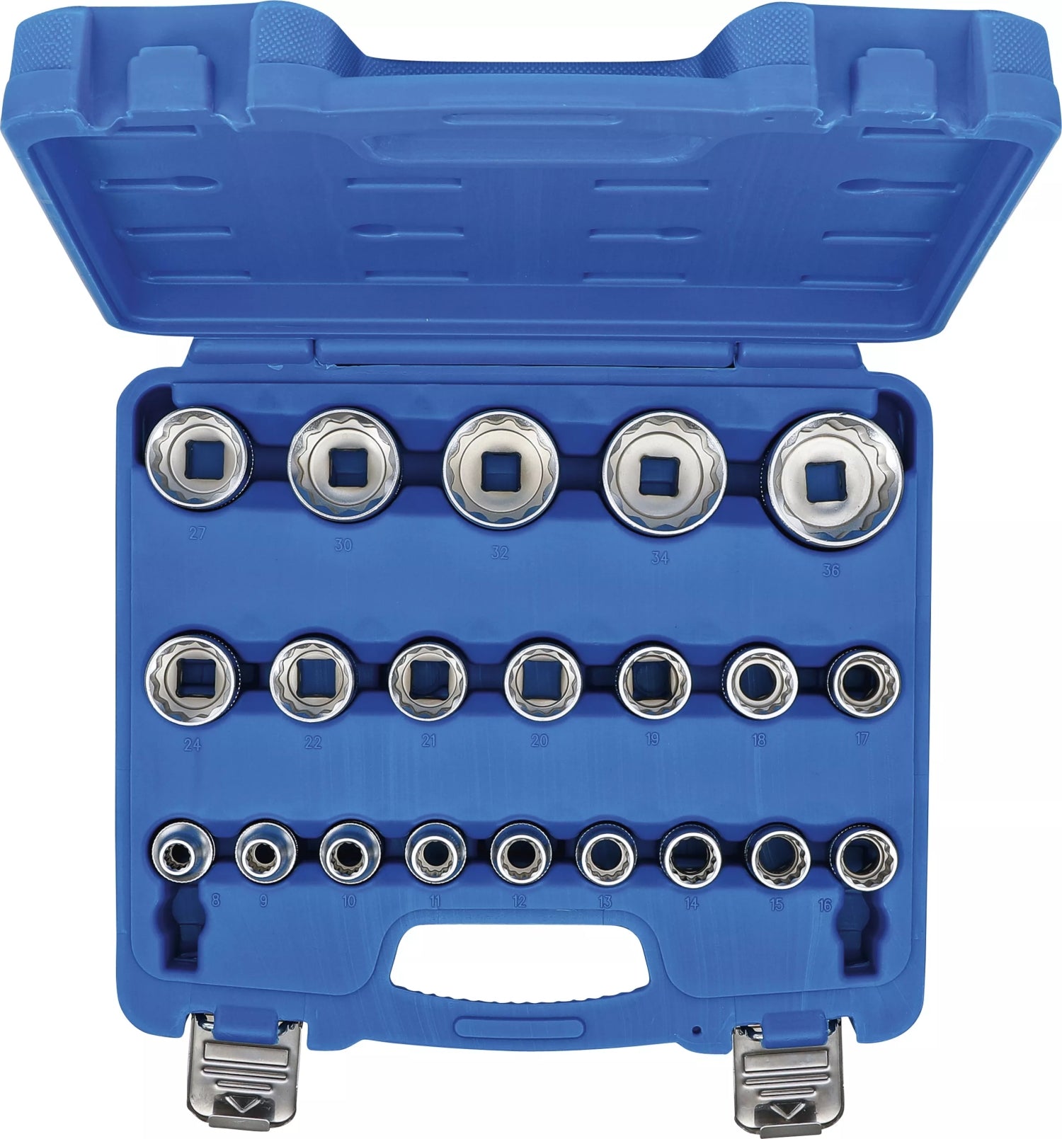 BGS 2267 Satz Nüsse Zwöfkant 8-36 mm Antrieb 12,5mm (1/2") 21 teilig