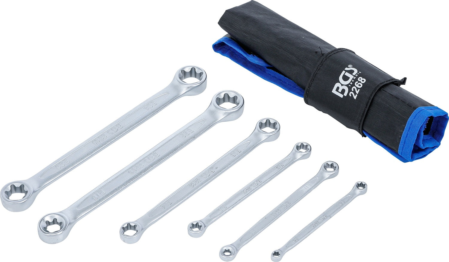 BGS 2268 Satz TORX Ringschlüssel E6-E24 6 teilig warm geschmiedet