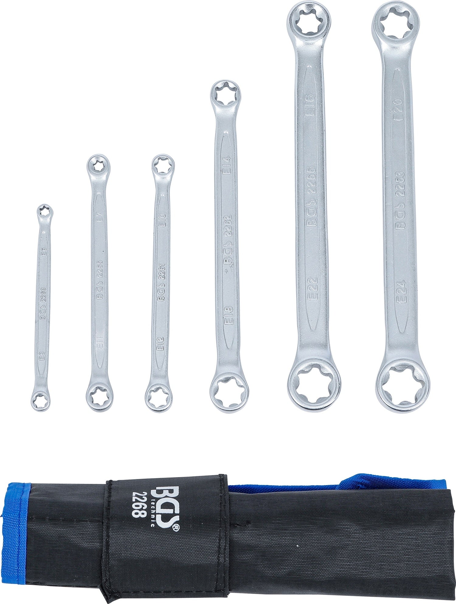 BGS 2268 Satz TORX Ringschlüssel E6-E24 6 teilig warm geschmiedet