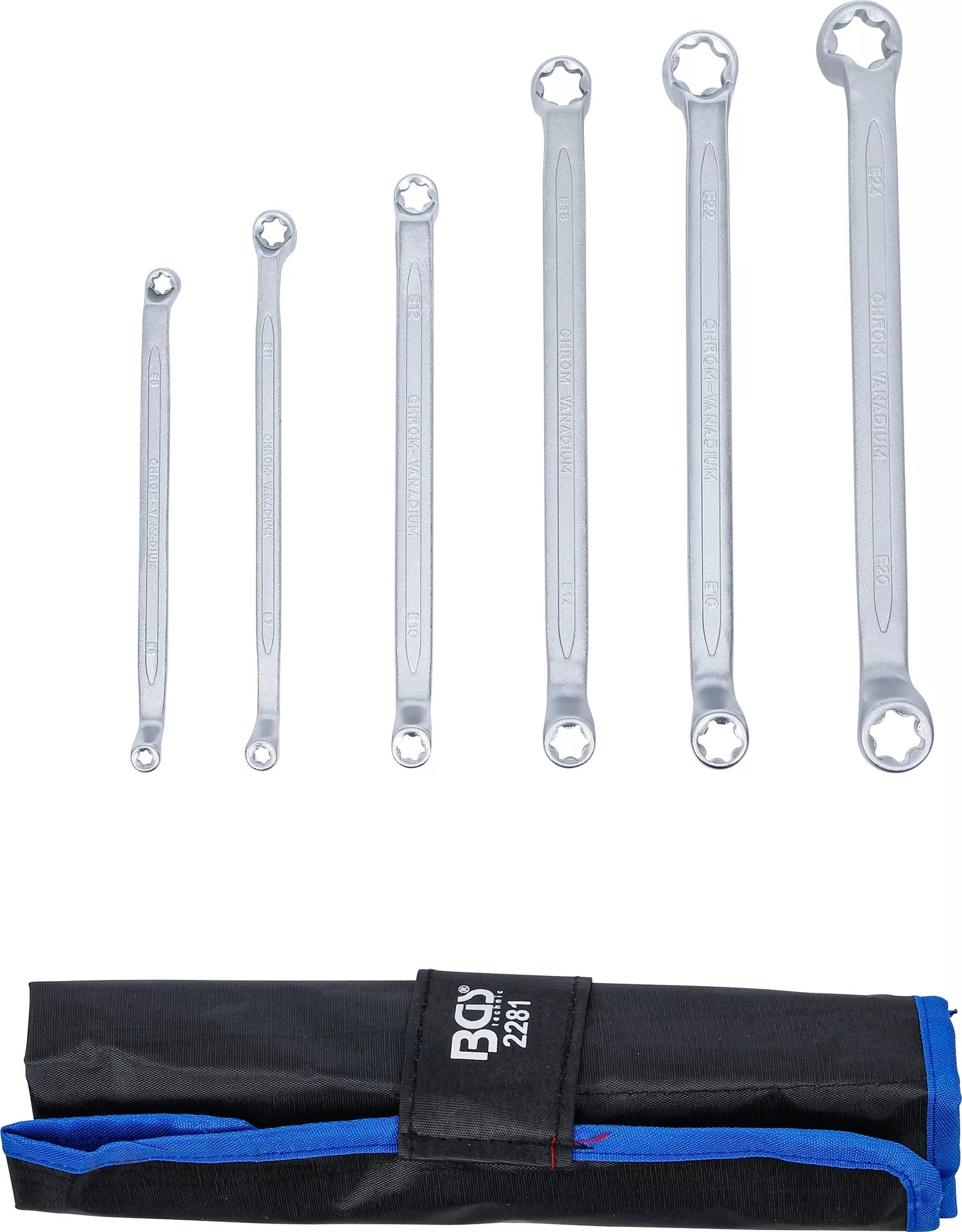 BGS 2281 Satz TORX Ringschlüssel E6-E24 6 teilig warm geschmiedet