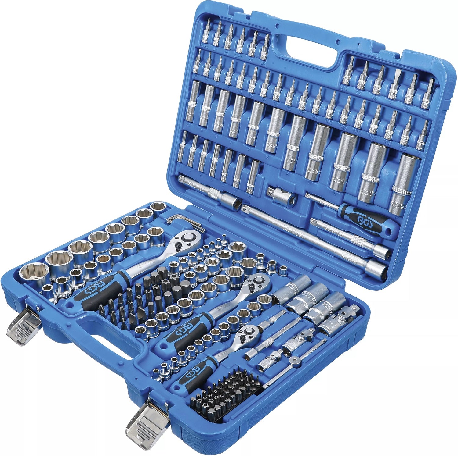 BGS 2292 Werkzeugkoffer 192tlg Antrieb 1/2" + 3/8" + 1/4" mit Nüssen 4-32 + Torx HX Vielzahn