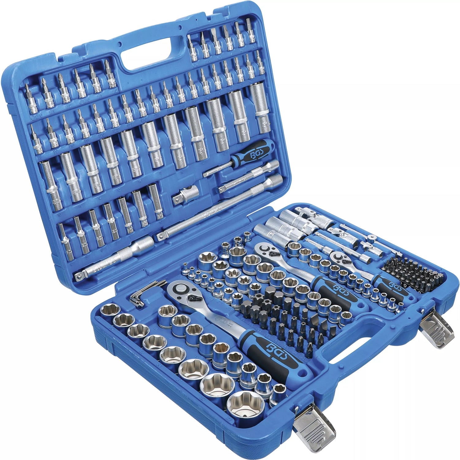 BGS 2292 Werkzeugkoffer 192tlg Antrieb 1/2" + 3/8" + 1/4" mit Nüssen 4-32 + Torx HX Vielzahn