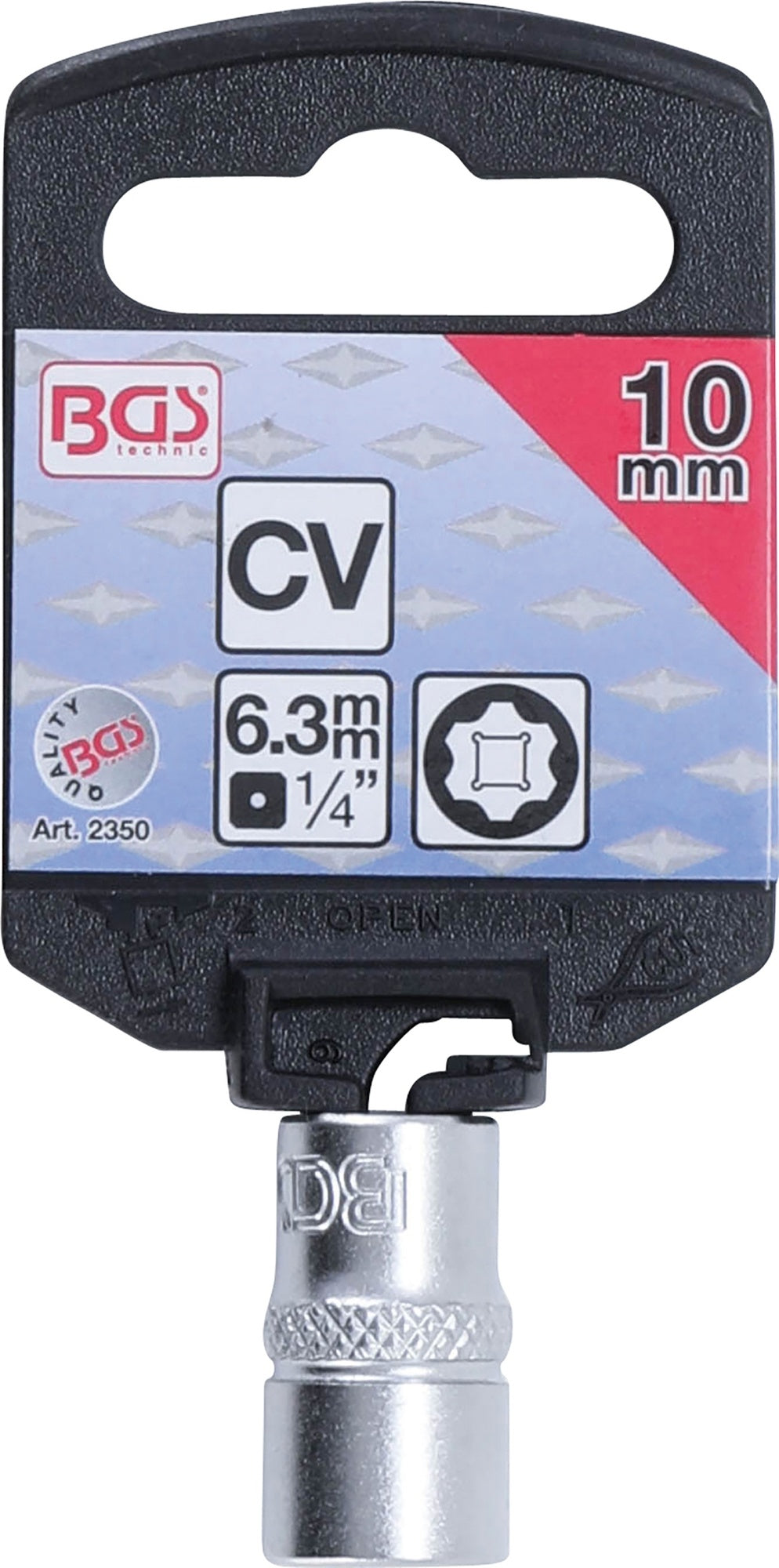 BGS 2350 Nuss / Stecknuss / Steckschlüsseleinsatz Super Lock SW 10mm Antrieb 6,3mm (1/4")