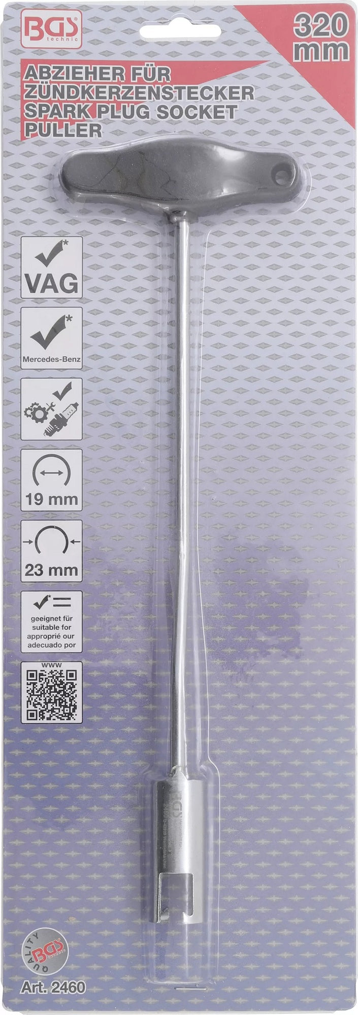 BGS 2460 Abzieher für Zündkerzenstecker für VAG Mercedes-Benz Länge 320mm