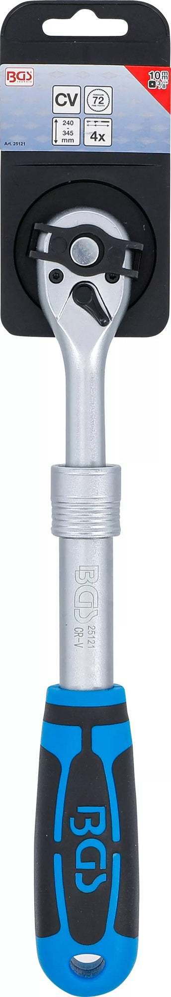 BGS 25121 Umschaltknarre ausziehbar Abtrieb 10mm (3/8") 240 - 345mm