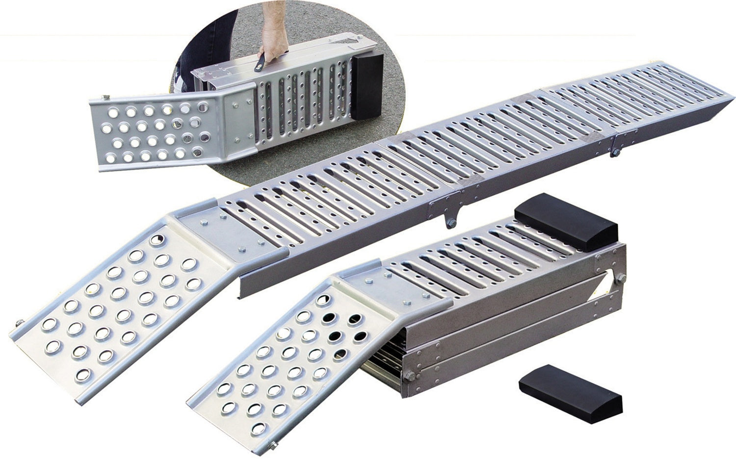 BGS 2999 Satz Auffahrrampen zusammenklappbar Belastung max. 250kg pro Rampe 2 teilig