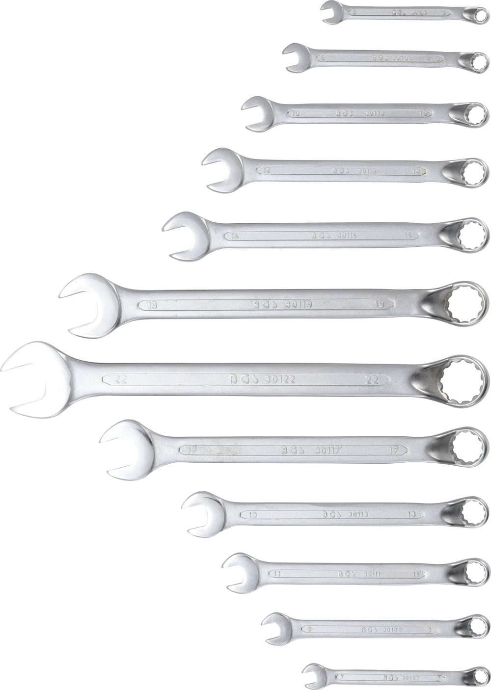 BGS 30301 Satz Ringmaulschlüssel gekröpft SW 6 - 22mm metrisch 12 teilig