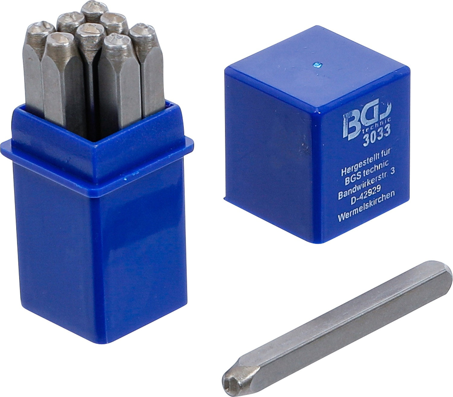 BGS 3033 Einschlagzahlen Höhe 3mm im Kästchen aus Kunststoff