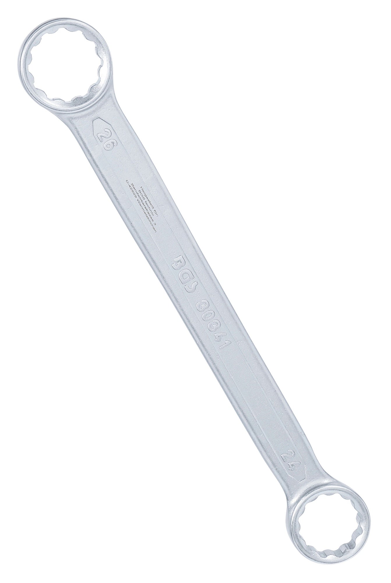 BGS 30341 Doppelringschlüssel extra flach SW 24 x 26mm metrisch kalt geschmiedet