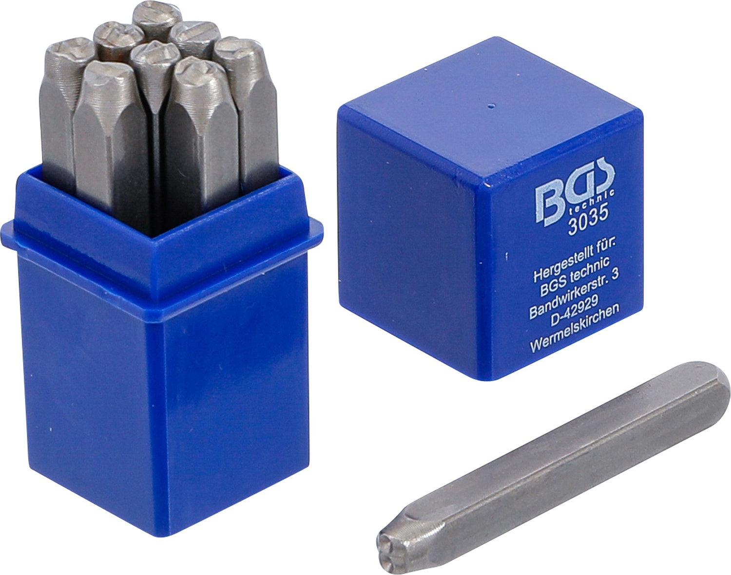 BGS 3035 Einschlagzahlen Höhe 5mm  Zahl 0 1 2 3 4 5 6 7 8 9 - 9 teilig