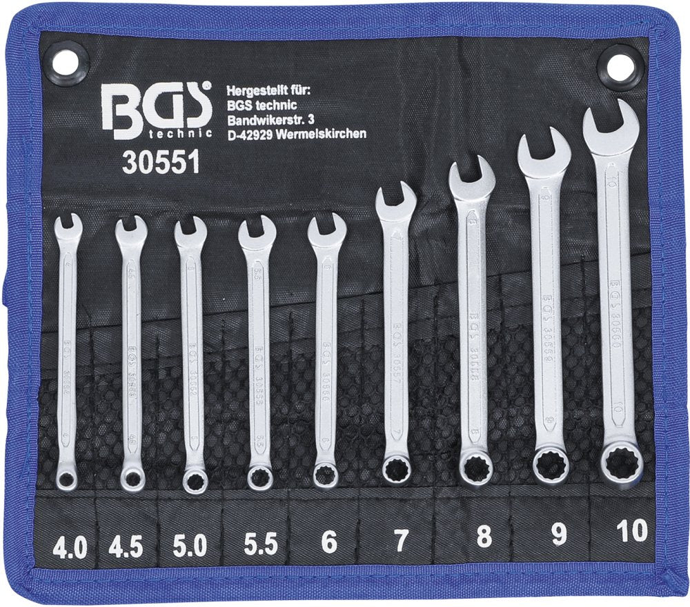 BGS 30551 Satz Maul-Ringschlüssel SW 4 - 10mm 9-teilig