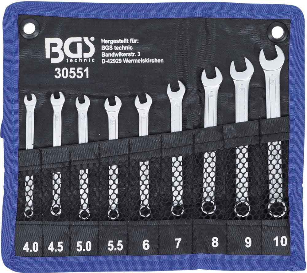 BGS 30551 Satz Maul-Ringschlüssel SW 4 - 10mm 9-teilig